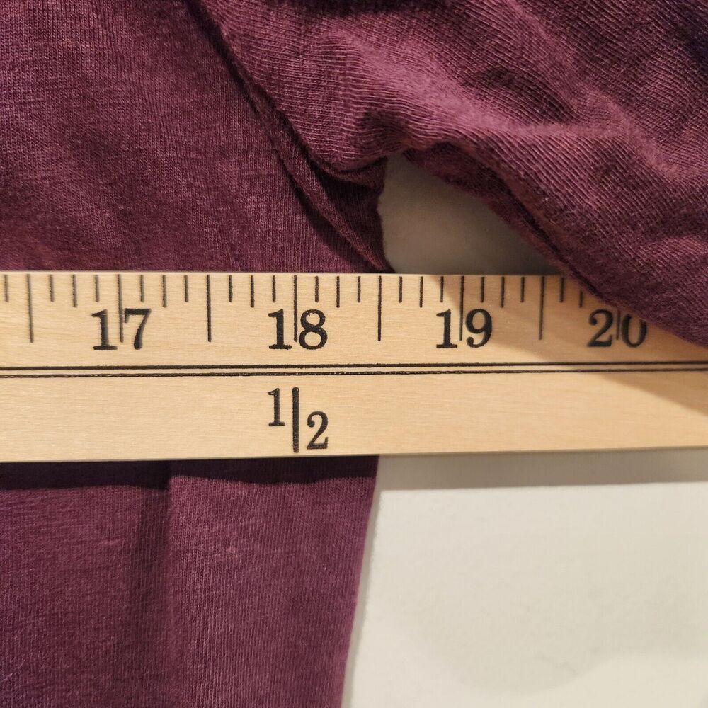 Garnet Hill Burgundy Red 3/4 Sleeve Midi Shirt Dress Size Medium Minimalist - Picture 8 of 9